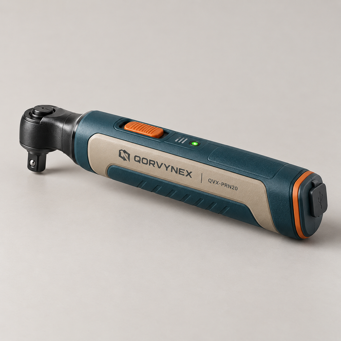 QORVYNEX PivotReach N20 Rechargeable Right-Angle Micro Ratchet